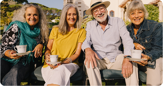 Group of happy seniors