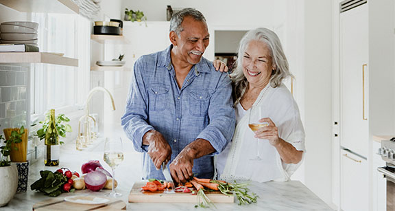 Active running senior couple